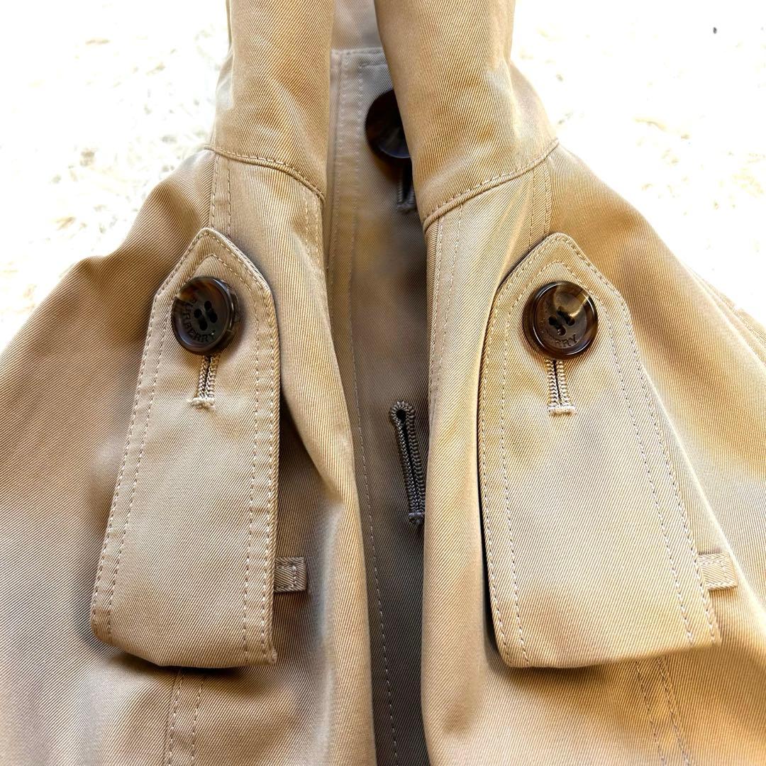 【美品】バーバリーロンドン ショートトレンチコート ノバチェック ベージュ 38