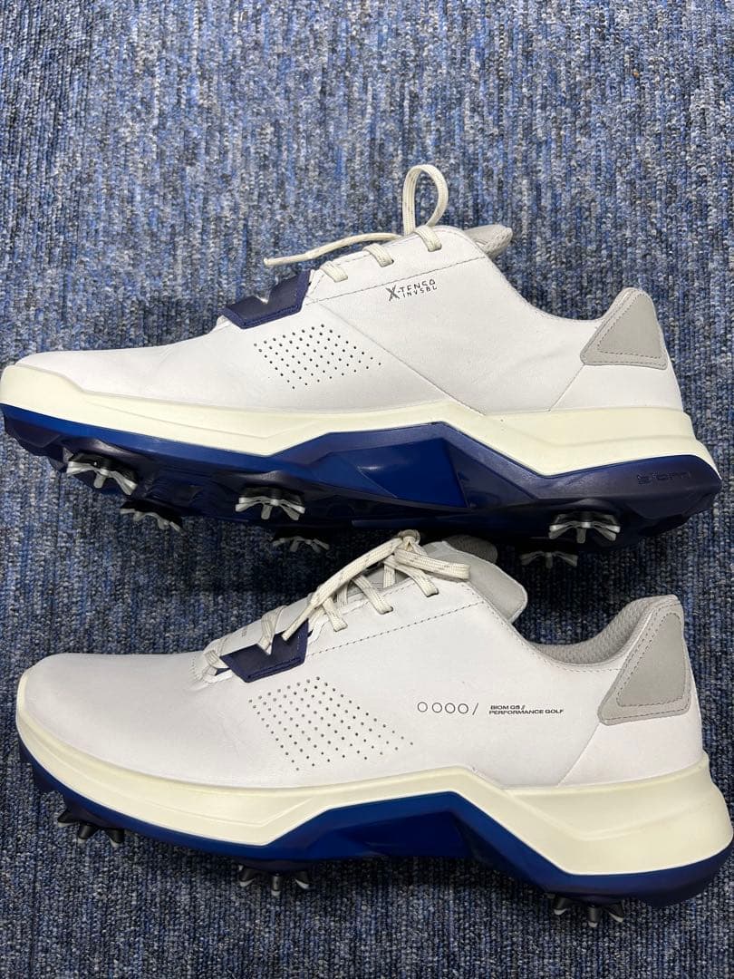 ★美品★Ecco ゴルフシューズ ホワイト/ネイビー