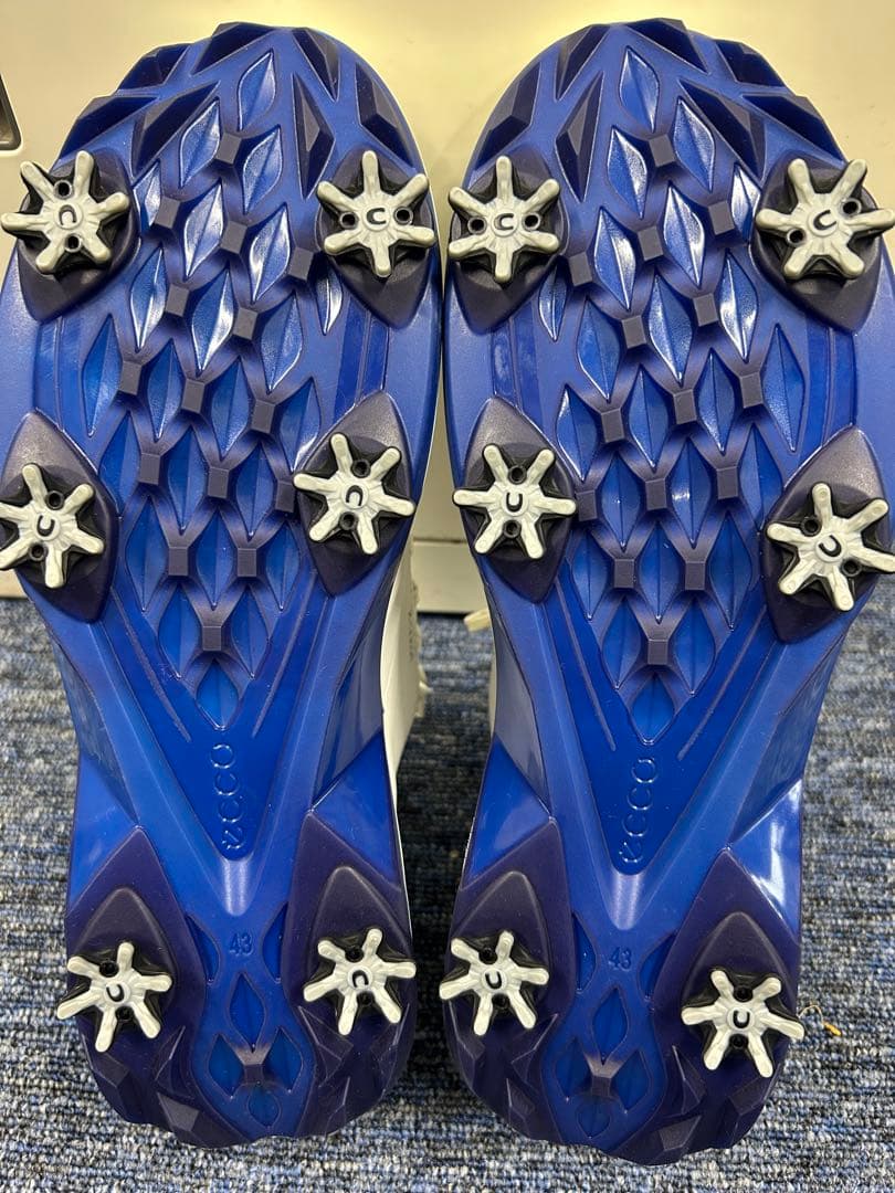 ★美品★Ecco ゴルフシューズ ホワイト/ネイビー