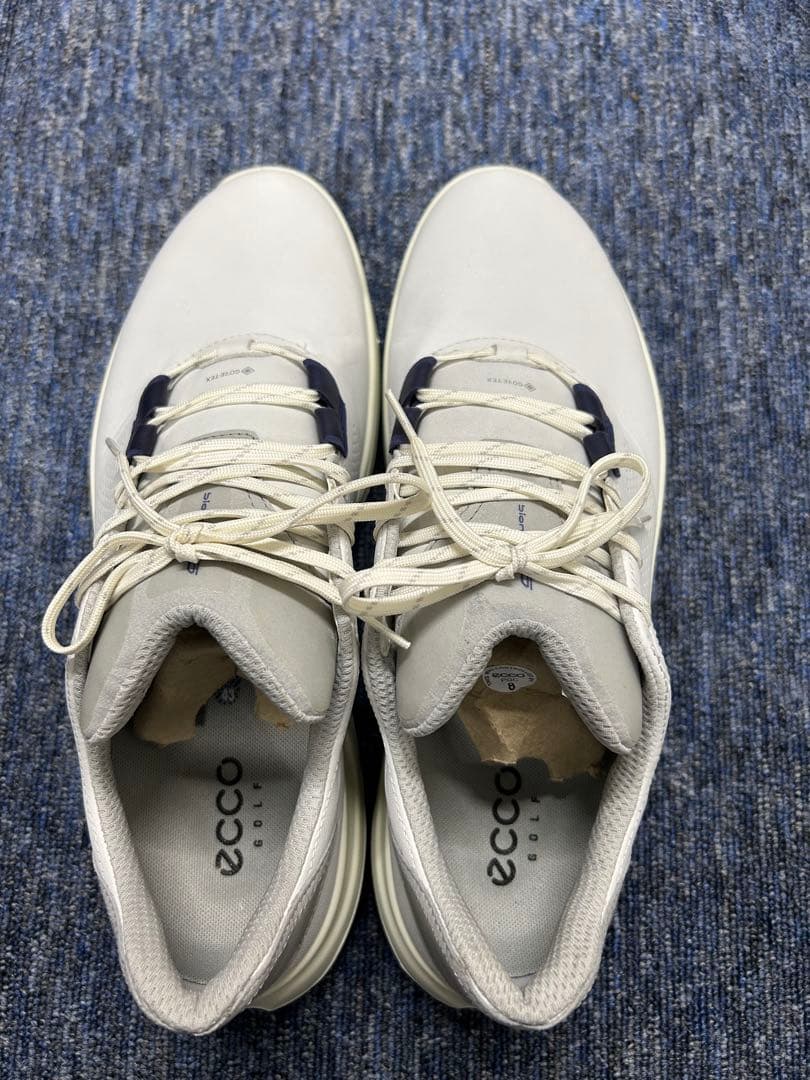 ★美品★Ecco ゴルフシューズ ホワイト/ネイビー