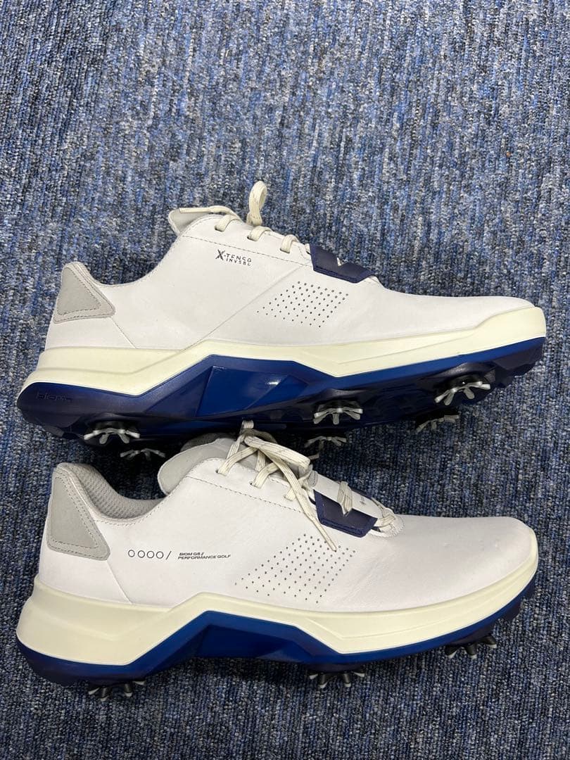 ★美品★Ecco ゴルフシューズ ホワイト/ネイビー