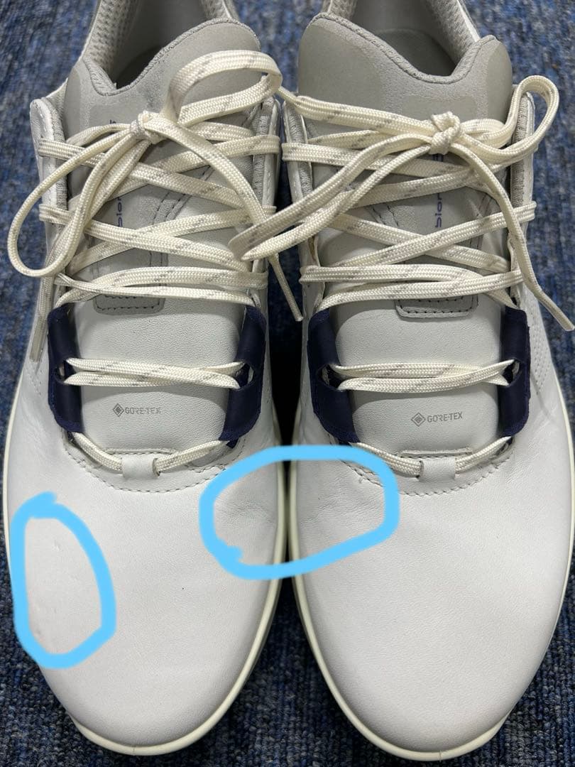 ★美品★Ecco ゴルフシューズ ホワイト/ネイビー