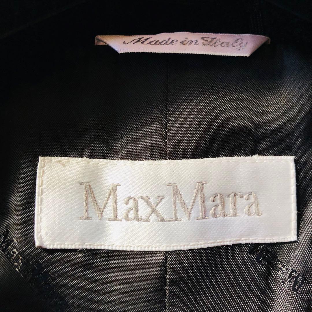 専用✨マックスマーラ ベルテッドコート カシミヤ 女優襟 ブラック 白タグ 38