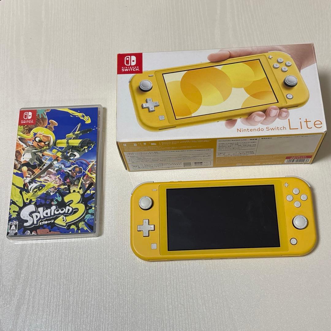Switch ライト　イエロー　スプラトゥーン3付き