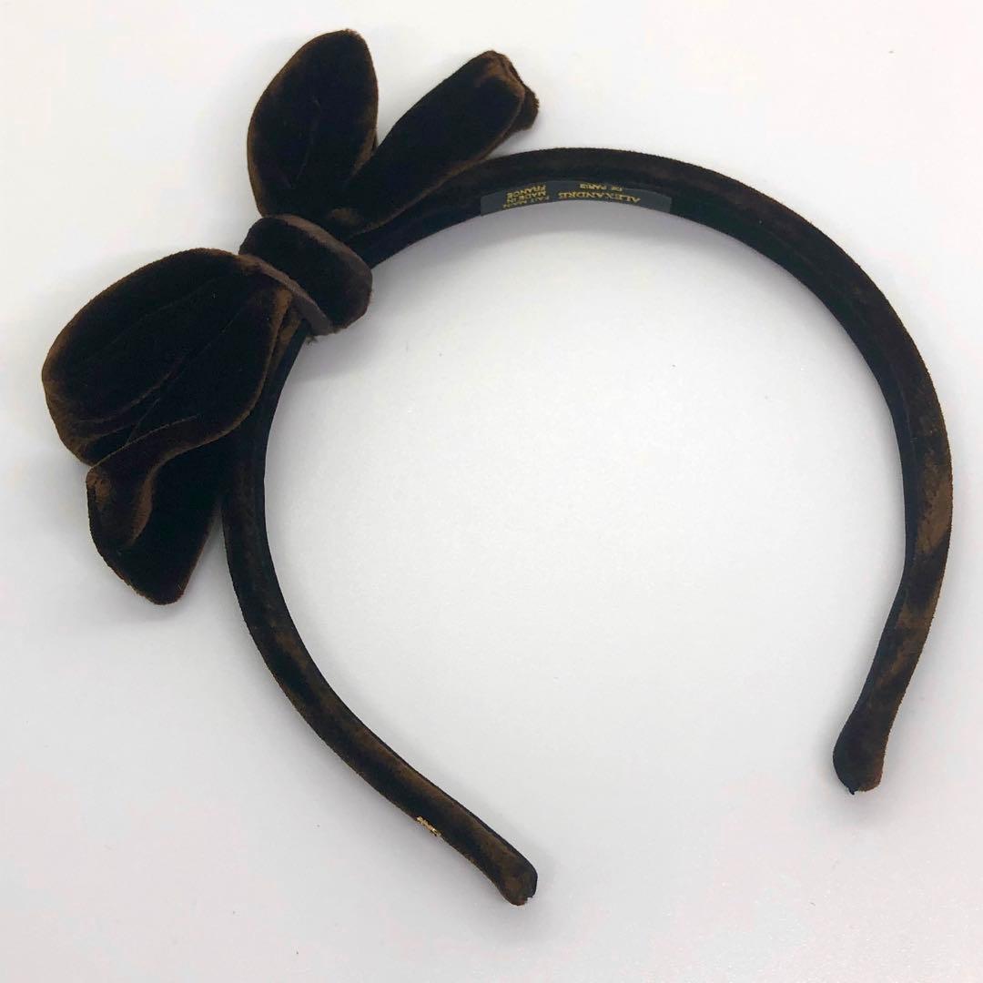 アレクサンドル　ドゥ　パリ　カチューシャ　ヘアバンド　ブラウン