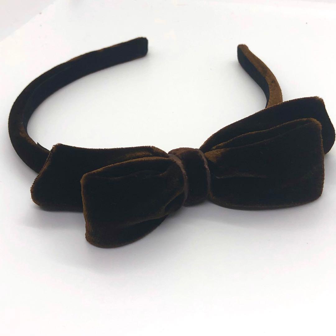 アレクサンドル　ドゥ　パリ　カチューシャ　ヘアバンド　ブラウン