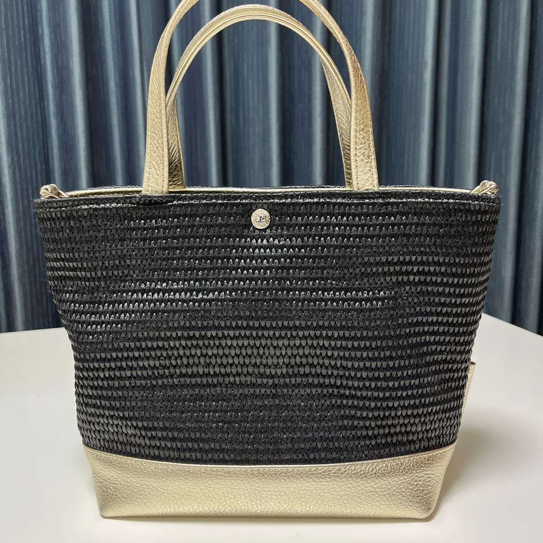 【Nanako様】サロンドアルファード　ラフィア調カゴ素材バッグ