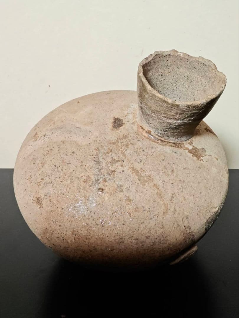 須恵器平瓶　古墳時代　考古発掘品　花呼ぶ器　見立て花器