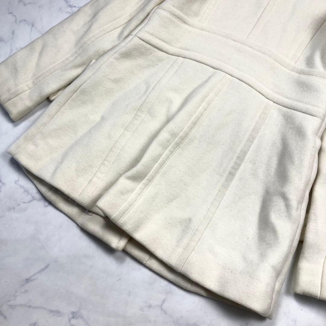 バーバリーブルーレーベル　アンゴラ　カシミヤ　フーデットコート　ノバチェック