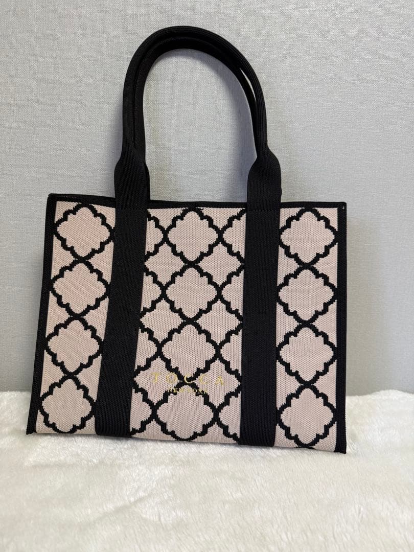 TOCCA 大人百花CHECKER CLOVER KNITBAG ニットバッグ