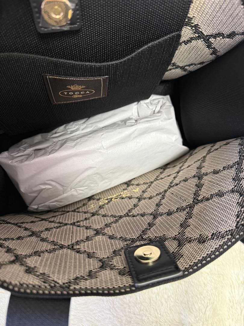 TOCCA 大人百花CHECKER CLOVER KNITBAG ニットバッグ