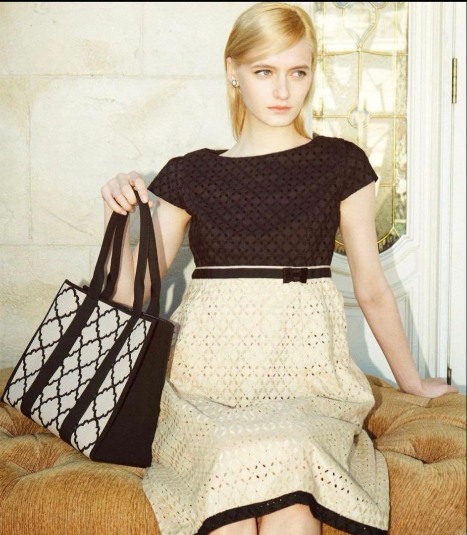 TOCCA 大人百花CHECKER CLOVER KNITBAG ニットバッグ