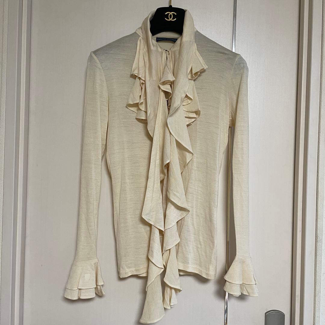 タグ付新品　RALPH LAURENラルフローレン　シルク　長袖カットソー　M