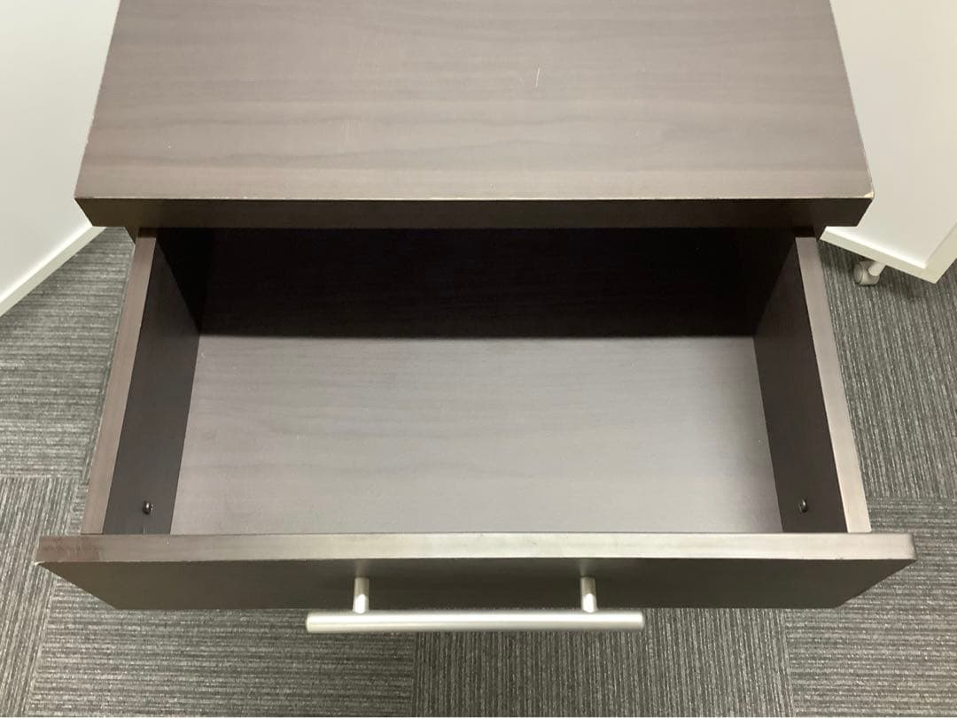 2分別可能なゴミ箱 ペールボックス 木目調 ダストボックス キャスター付き