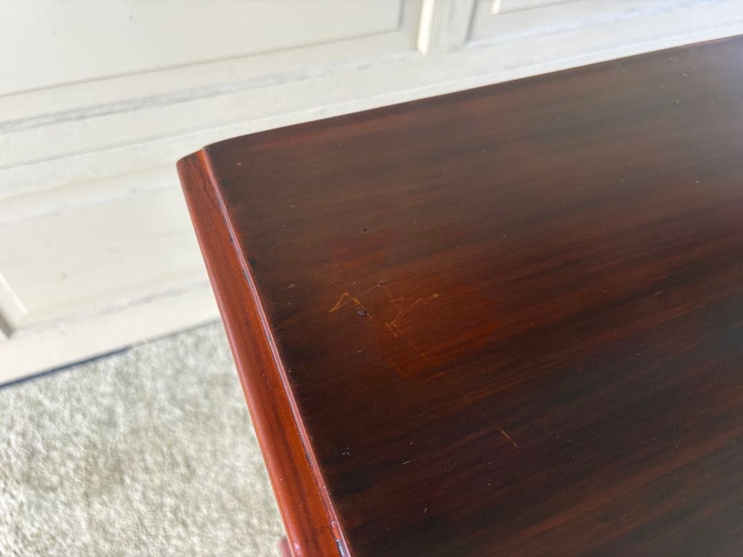 アンティーク調 木彫りコンソールキャビネット サイドボード 飾り棚