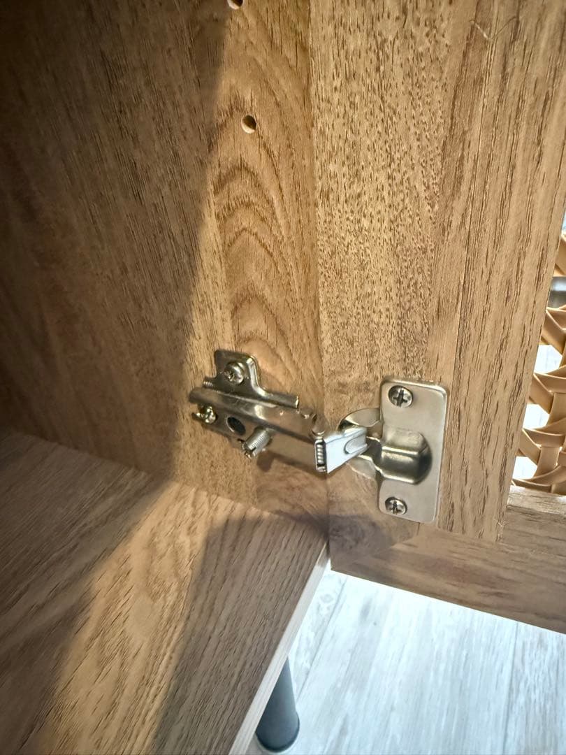 【12月28日までの出品】LOWYA キッチンカウンター　幅90 ラタン調