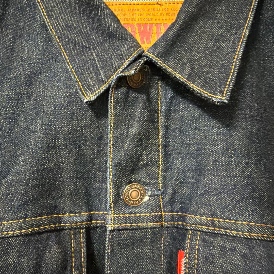 EDWIN ３rd デニムジャケット L　セルビッジ　赤耳　Gジャン 505
