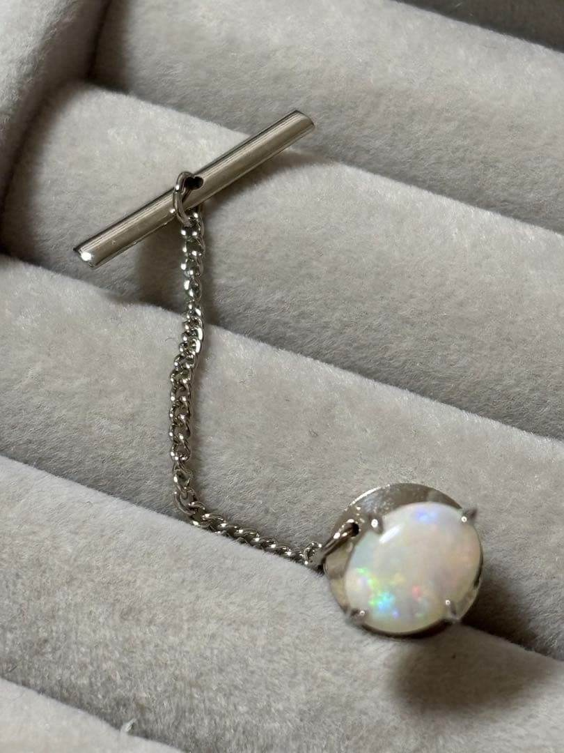 オパール オーバルカットネクタイピン ビンテージ