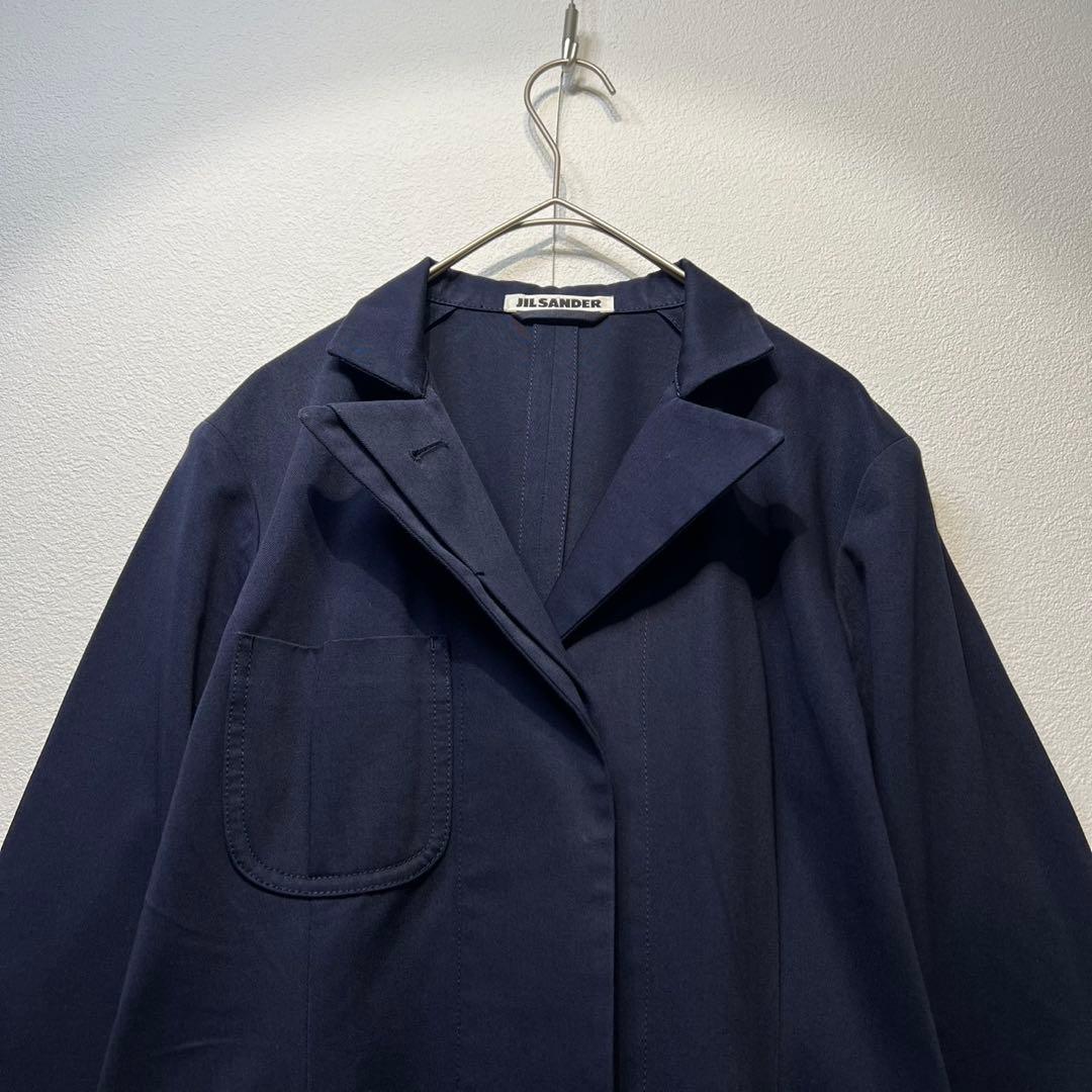 希少 JIL SANDER 上質 レイヤード デザイン ロング チェスターコート