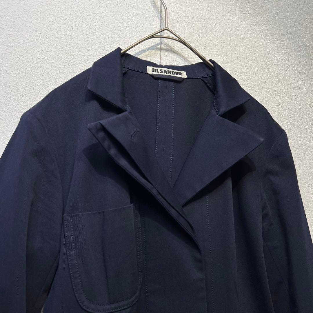 希少 JIL SANDER 上質 レイヤード デザイン ロング チェスターコート