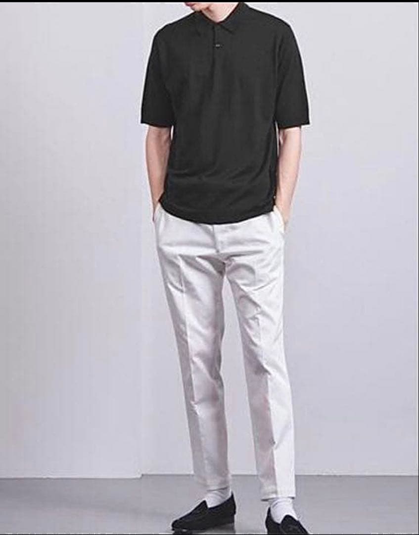 JOHN SMEDLEY ユナイテッドアローズ別注30G ウール ニットポロ