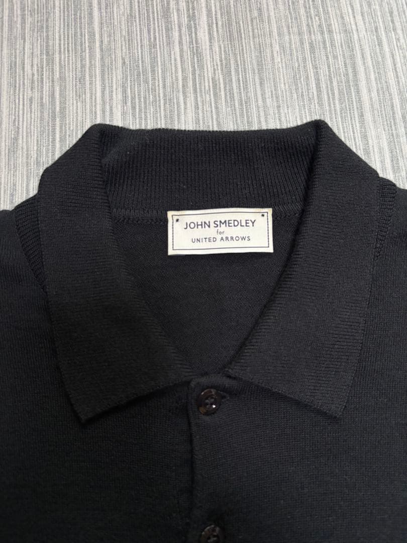 JOHN SMEDLEY ユナイテッドアローズ別注30G ウール ニットポロ