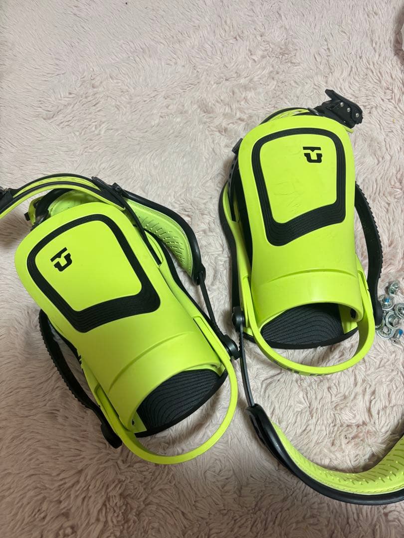 Union スノーボードビンディング ライムグリーンS size