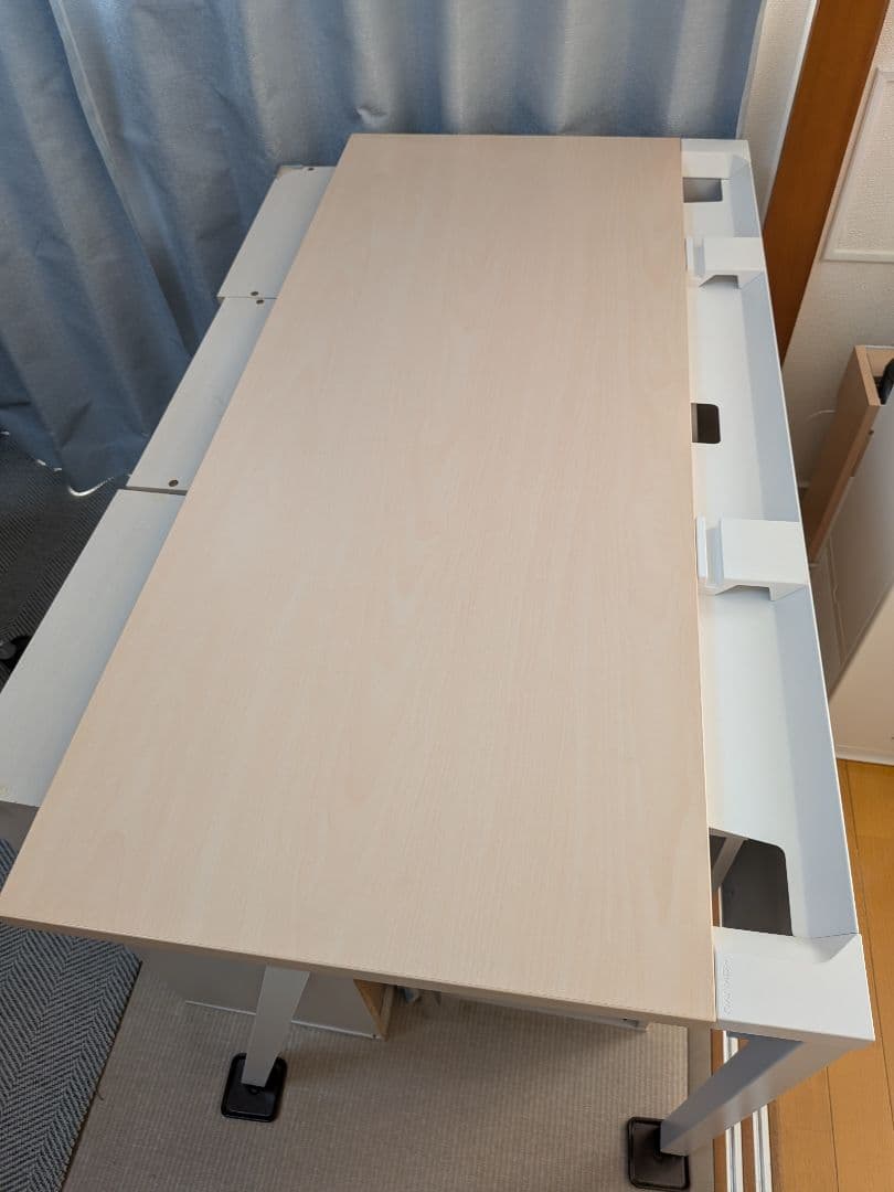 コクヨ LEAN W1200xD600 天板ナチュラル／本体ホワイト／引出し無し