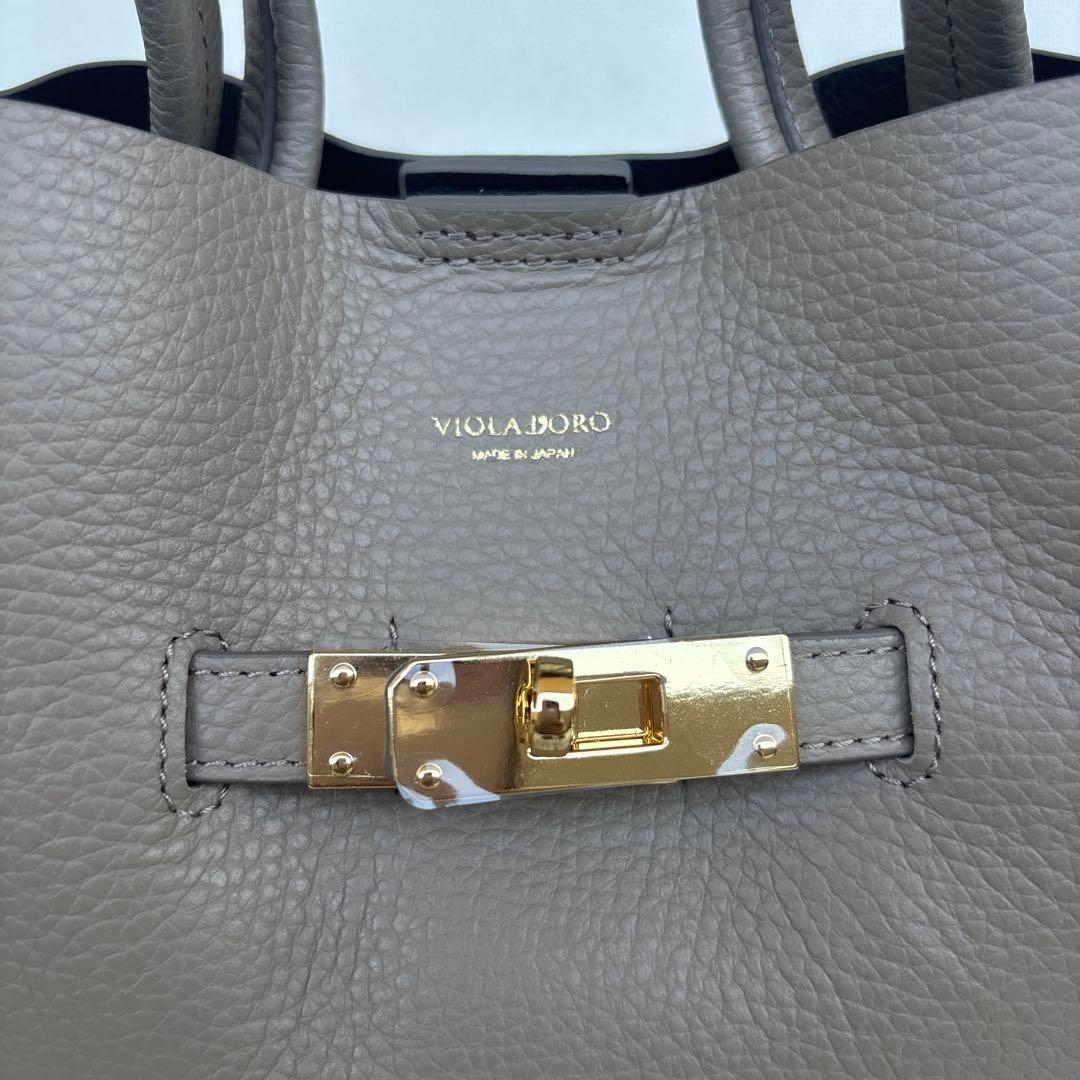 VIOLAd’ORO ヴィオラドーロ イタリアンWフェイスレザートートバッグ M