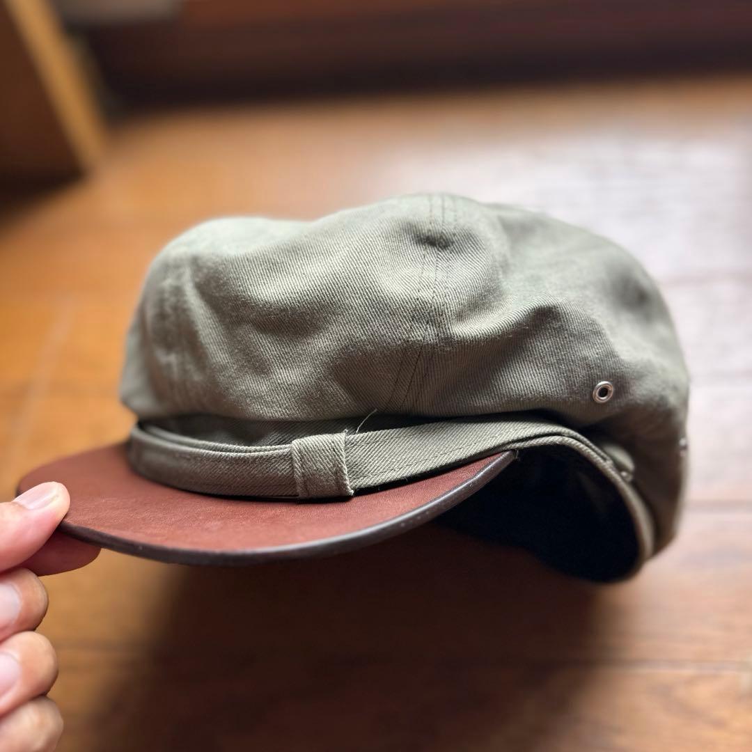 Dry Bones ジョニーキャップ キャスケット ドライボーンズ レザー切替