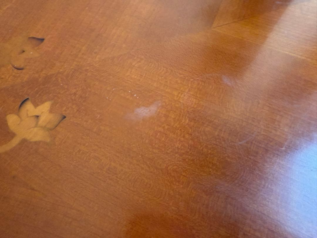 イタリア製 LINEA 象嵌ダイニング ラウンド テーブル 丸 円形 猫脚