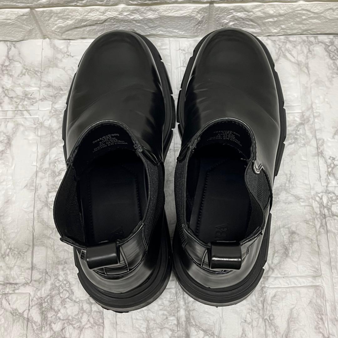 良品✨早い者勝ち✨ZARA❣️チェルシーブーツ 42 黒 厚底 サイドゴア