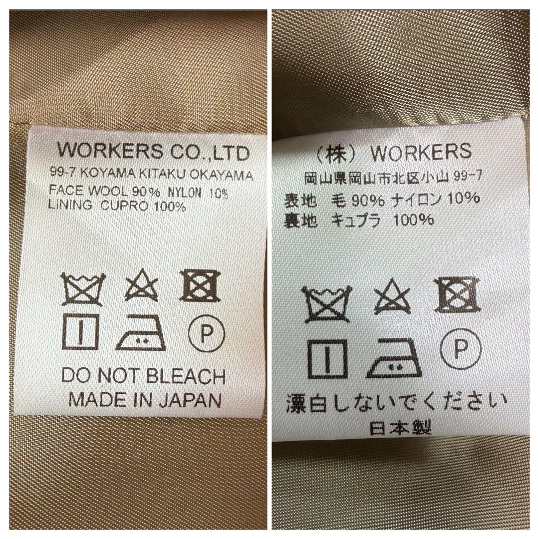 【極美品】ワーカーズ WORKERS ダッフルコート ヘリンボーン ベージュ L