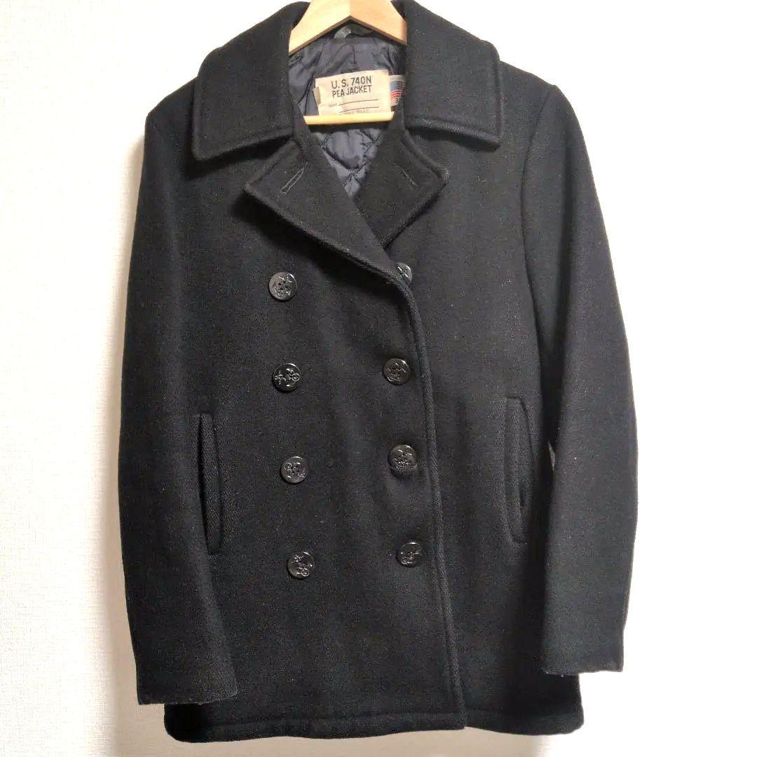 Schott NYC U.S. 740N ピーコート サイズ36 ブラック