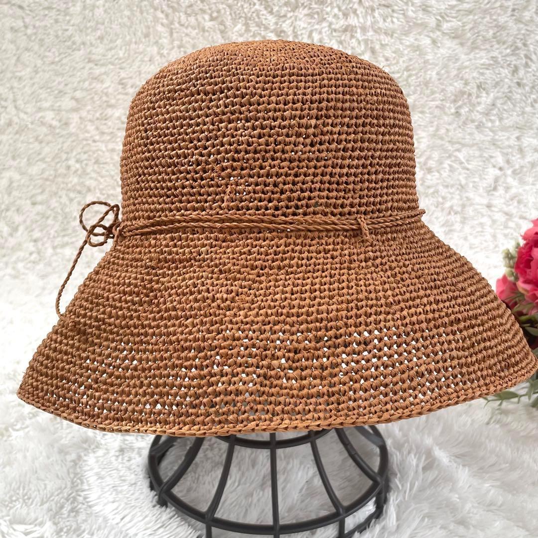 ヘレンカミンスキー✨ラフィアハット✨麦わら帽子　プロヴァンス10 ブラウン