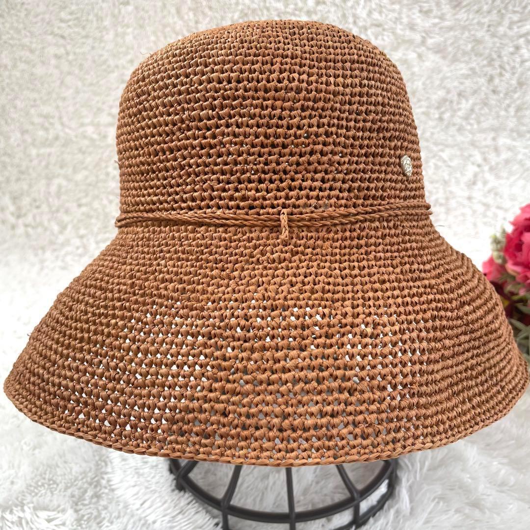 ヘレンカミンスキー✨ラフィアハット✨麦わら帽子　プロヴァンス10 ブラウン