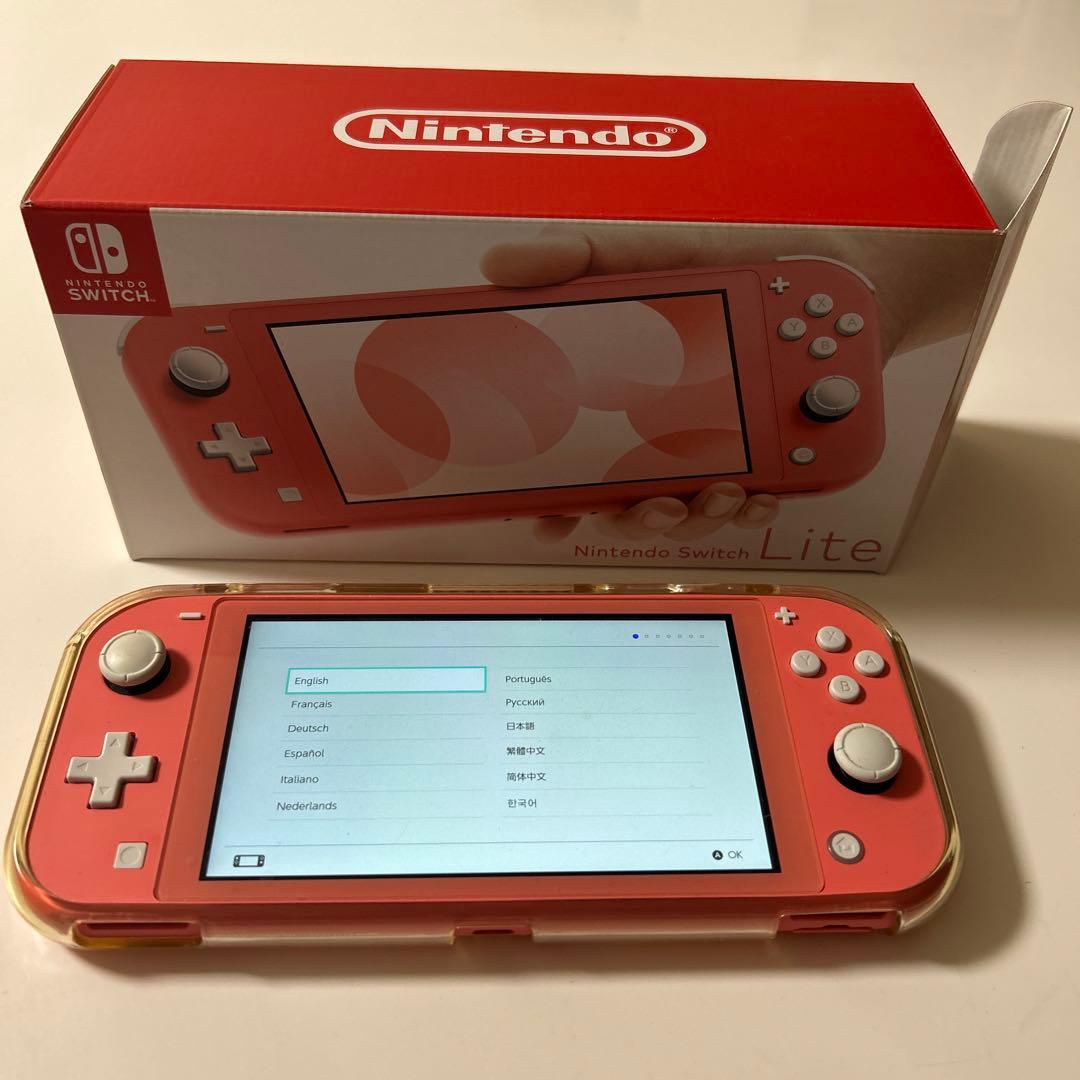Nintendo Switch Lite ピンク 本体のみ　箱、ケース付き