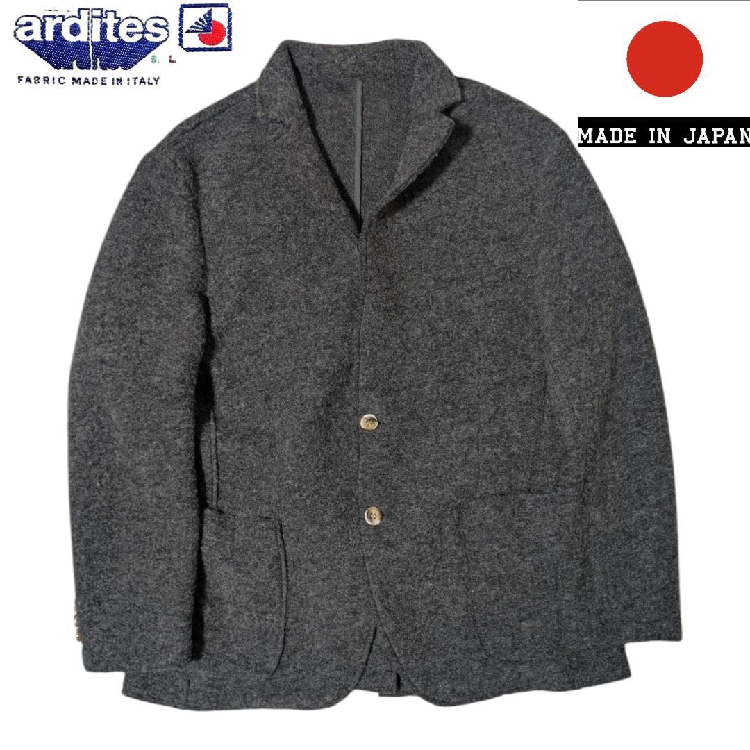 ardites グレー ウール ニット テーラードジャケット