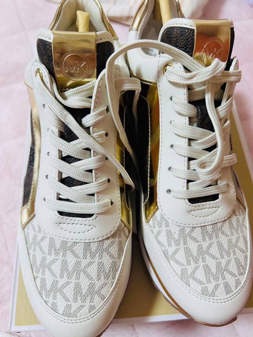 Michael Kors ホワイト ゴールド スニーカー　新品未使用　7M