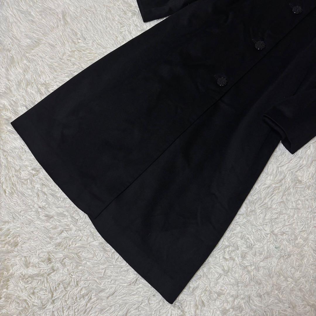 ✨️極美品 高級カシミヤ100% ロングコート ブラック 13号 XL 大きめ