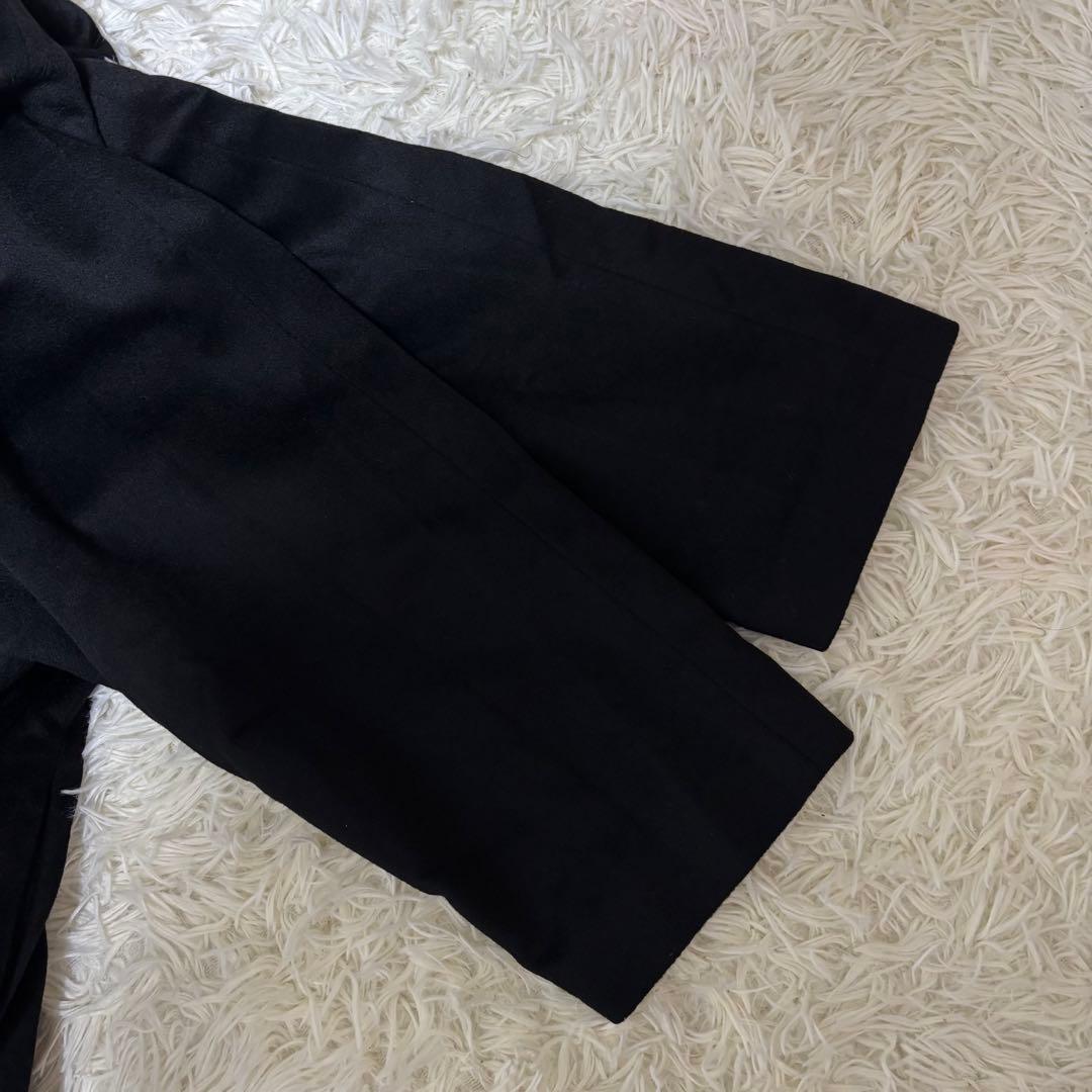 ✨️極美品 高級カシミヤ100% ロングコート ブラック 13号 XL 大きめ