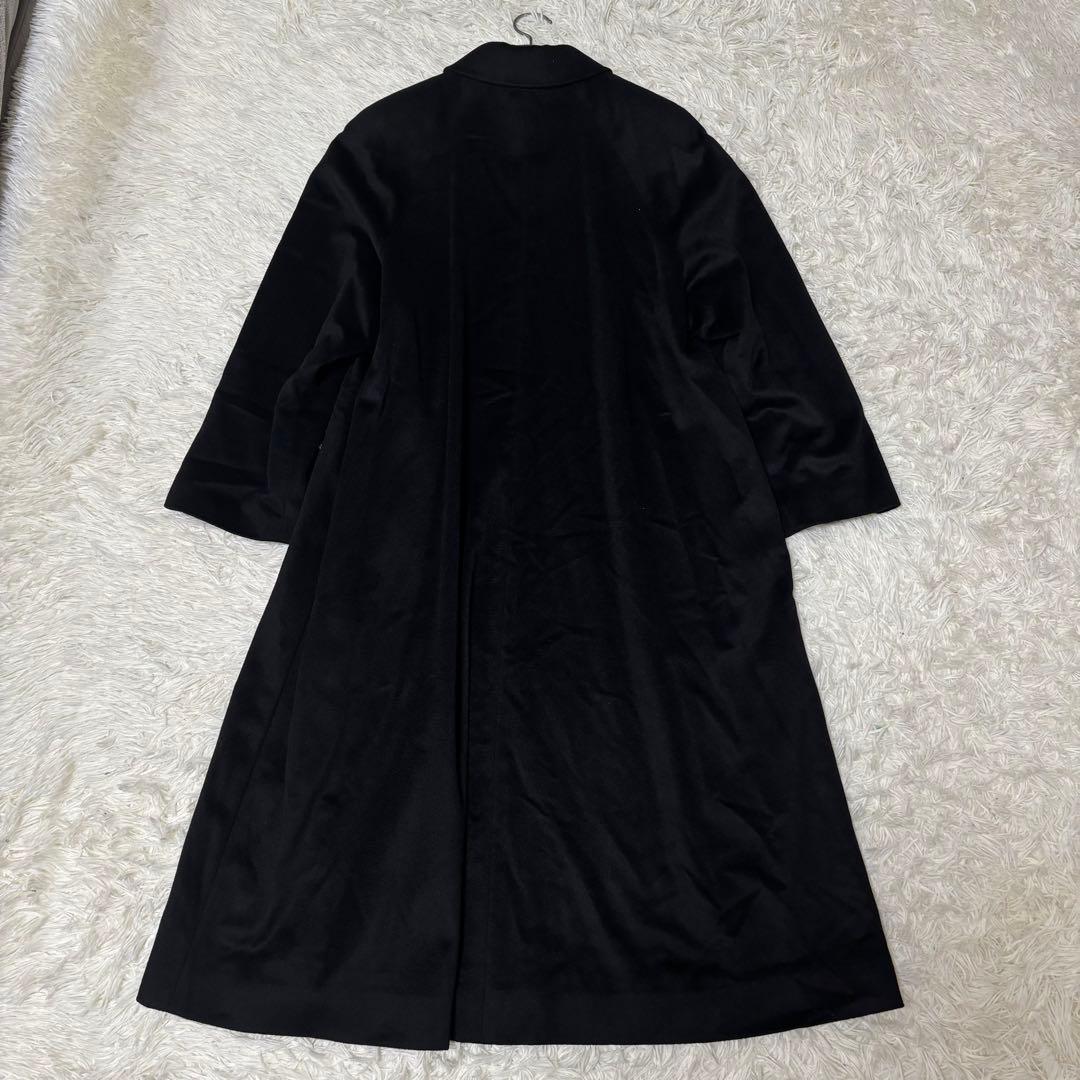 ✨️極美品 高級カシミヤ100% ロングコート ブラック 13号 XL 大きめ