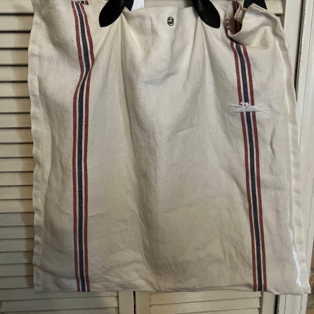 ストライプトートバッグ ホワイト