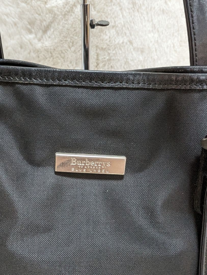 Burberry ブラック トートバッグ　ノバチェック　ナイロン　バケツ型
