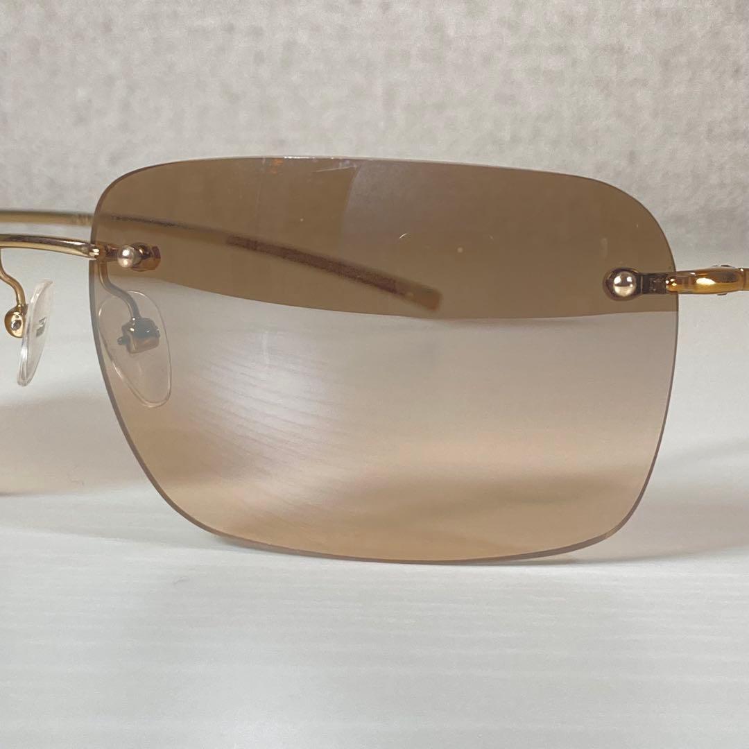 GUCCI グッチ サングラス ラインストーン Gロゴ ケース付 リムレス