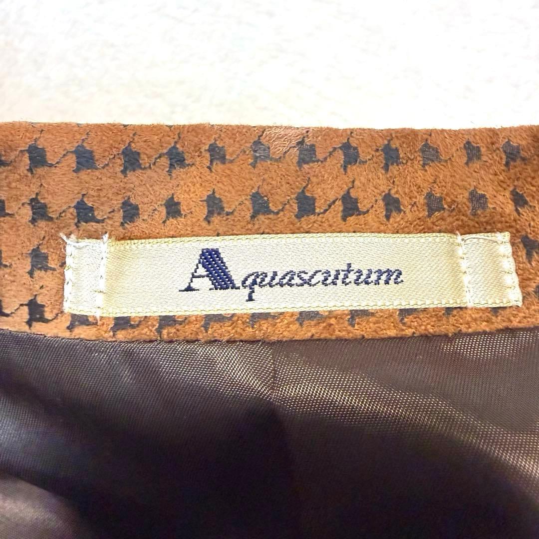 アクアスキュータム 羊革 ラムレザー ヌバック 千鳥格子 ジャケット 激レア L