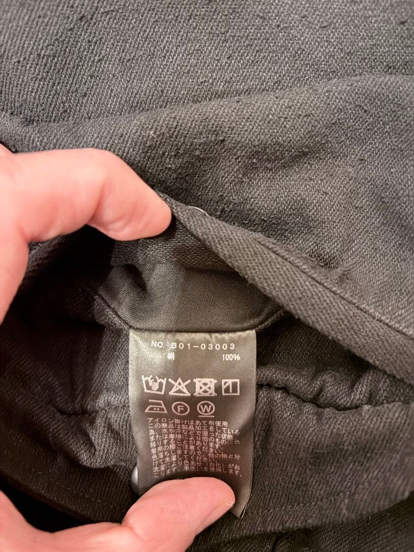 25SS COMOLI シルクネップ ドローストリングパンツ 2