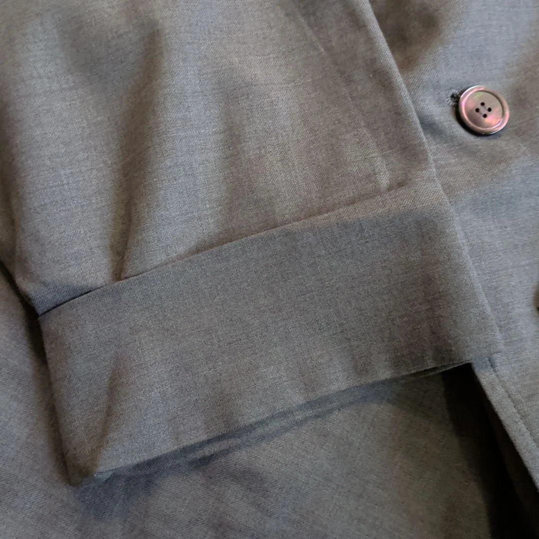 新品・タグ付き メルシーボークー グレー ノーカラージャケット 羽織風