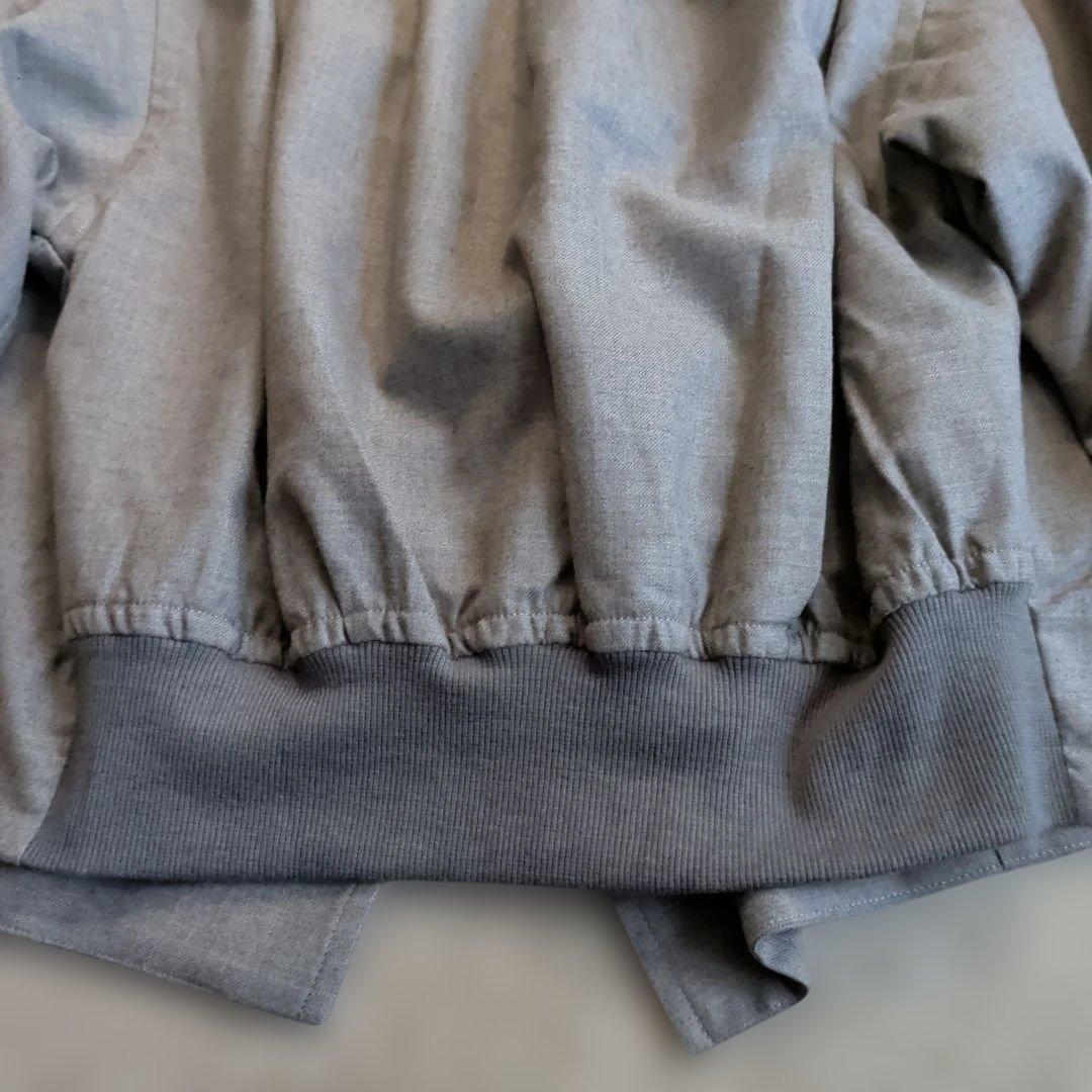 新品・タグ付き メルシーボークー グレー ノーカラージャケット 羽織風