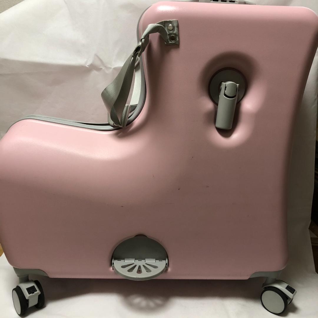 【中古】子供が乗れるキャリーケース キッズトラベル Mサイズ ピンクZ4